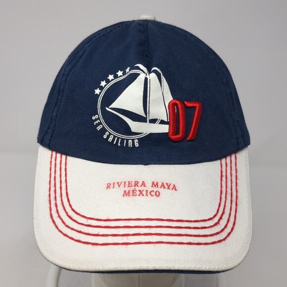 Sea Sailing 07 Riviera Maya Mexico 5 Panel Cap Blue OS Adjustable Yacht Club - Picture 2 of 9